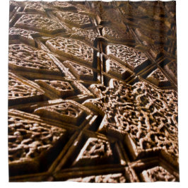 Cortina De Ducha Earthy Brown Stars