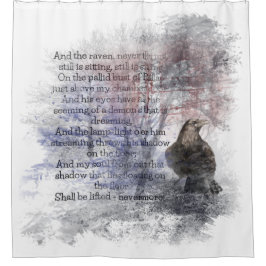 Cortina De Ducha Edgar Allan Poe The Raven Poem Raven Watercolor