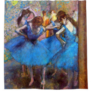 Cortina De Ducha Edgar Degas - Bailarinas en azul - Amante del bail