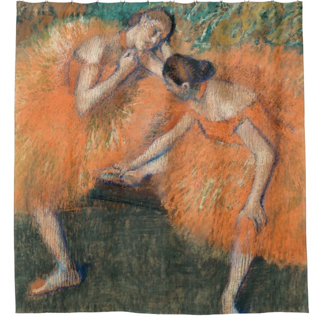 Cortina De Ducha Edgar Degas Dos Bailarinas, ámbar (Anverso)