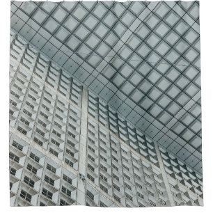 Cortina De Ducha Edificio comercial de altura blanca