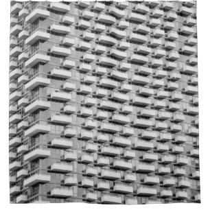 Cortina De Ducha Edificio de hormigón gris