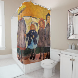Cortina De Ducha Edvard Munch - Cuatro Chicas en Asgardstrand