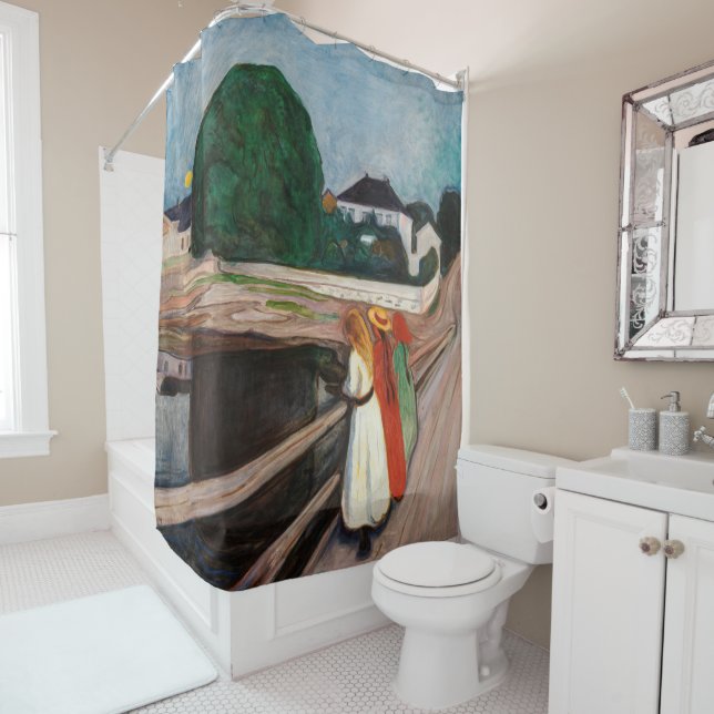 Cortina De Ducha Edvard Munch - Los Chicas en el puente (In situ)