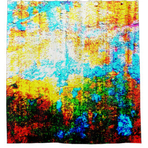 Cortina De Ducha Efecto colorido de textura. Hermosa decoración abs