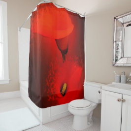 Cortina De Ducha Efecto dispersión roja de Calla Lily Vivid