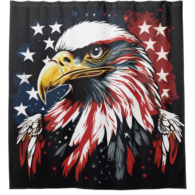 Cortina De Ducha El águila majestuosa de Estados Unidos (Anverso)