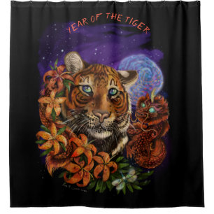 Cortina De Ducha El año chino de la manta de la flota de tigres