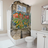 El arte de la pintada perdió la ducha abandonada