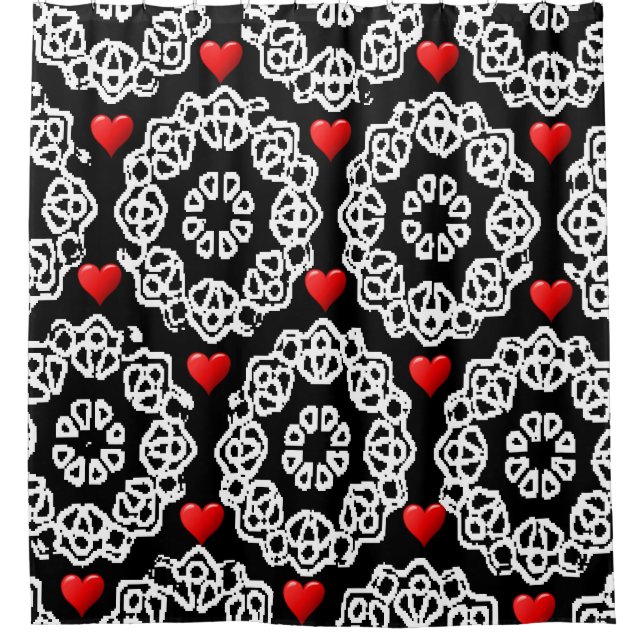 Cortina de ducha el día de San Valentín (Anverso)