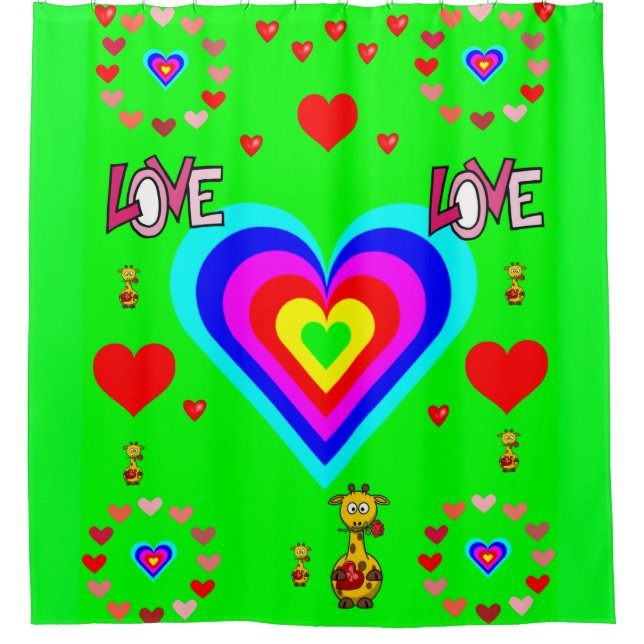 Cortina de ducha el día de San Valentín (Anverso)
