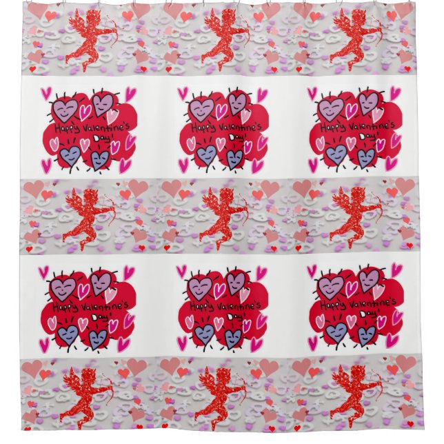 Cortina de ducha el día de San Valentín (Anverso)