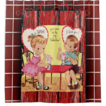 Cortina de ducha el día de San Valentín