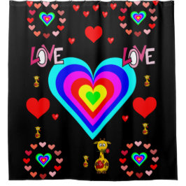 Cortina de ducha el día de San Valentín