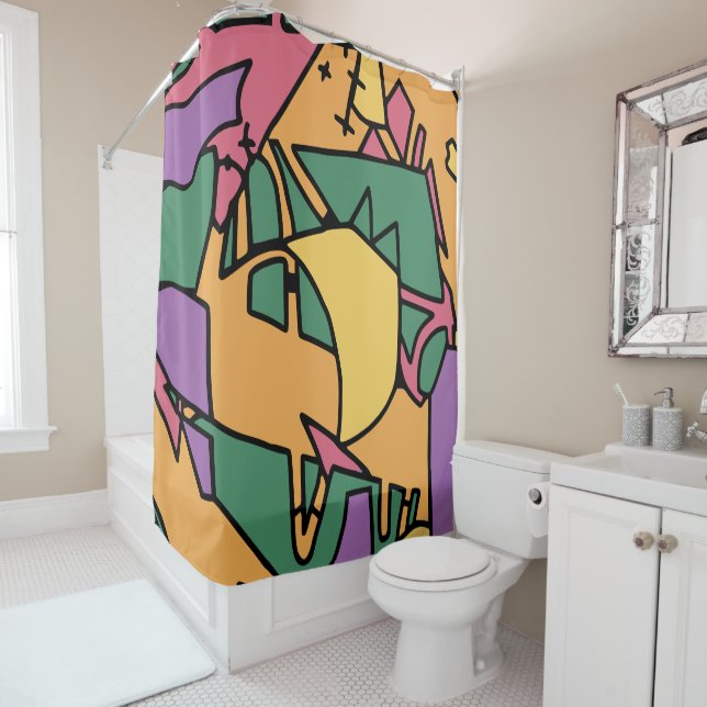 Cortina De Ducha El garabato festivo (In situ)