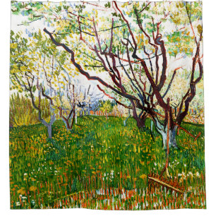 Cortina De Ducha El huerto florido (1888) de Vincent Van Gogh