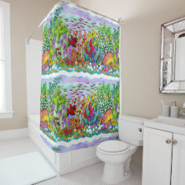 Cortina De Ducha El Jardín de los Peces