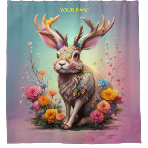 Cortina De Ducha El legendario Jackalope Funny Vintage Retro Scary