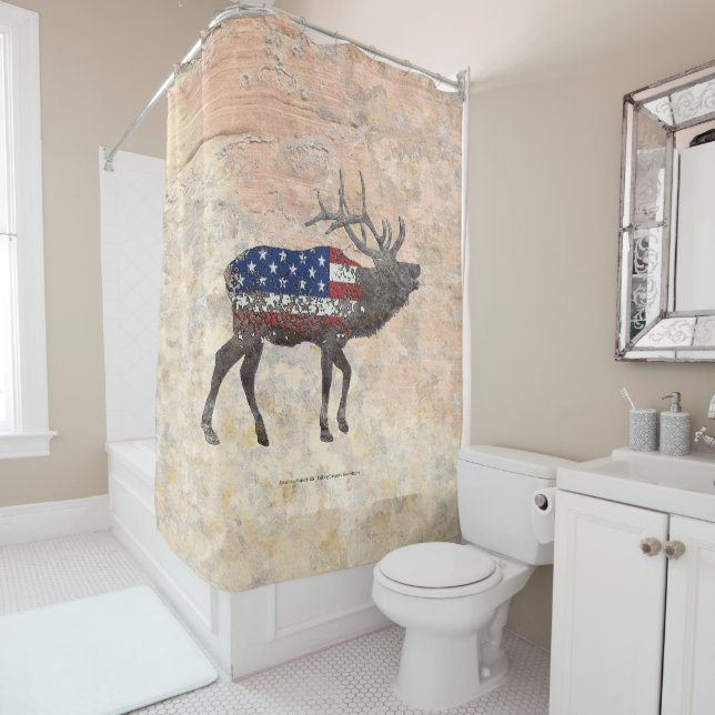 Cortina De Ducha El majestuoso Elk de Estados Unidos (In situ)