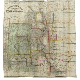 Cortina De Ducha El nuevo mapa de Thayer del estado de Colorado