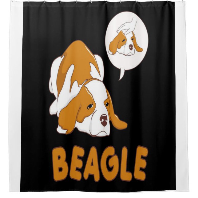 Cortina De Ducha El perro de Beagle Cute está mintiendo (Anverso)