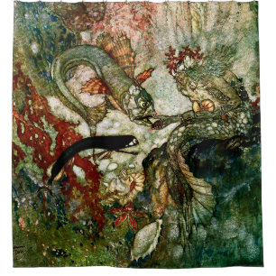 Cortina De Ducha “El rey de las sirenas” de Edmund Dulac