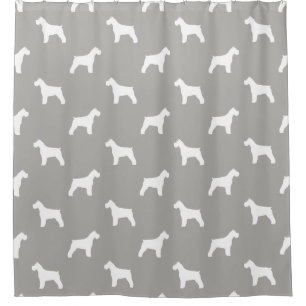 Cortina De Ducha El Schnauzer siluetea el modelo