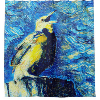 Cortina De Ducha El solitario estilo VanGogh