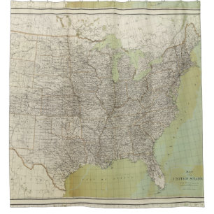Cortina De Ducha El vintage Estados Unidos traza (1895)