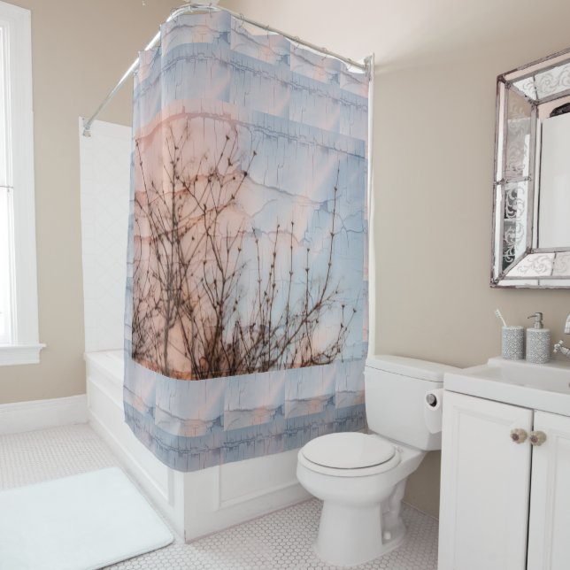 Cortina De Ducha Elder Branches Silhouette (In situ)