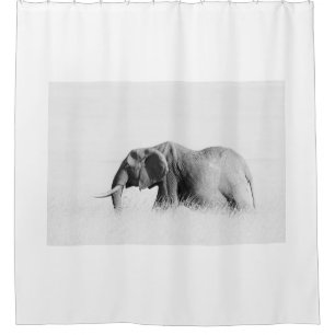 Cortina De Ducha Elefante solitario (alta clave)