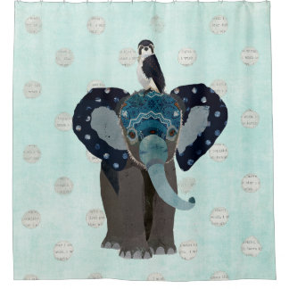 CORTINA DE DUCHA ELEFANTE Y FALCON