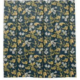 Cortina De Ducha Elegancia botánica vintage