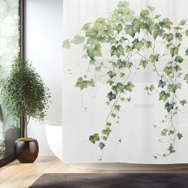 Cortina De Ducha Elegancia de la Liga Ivy en acuarela