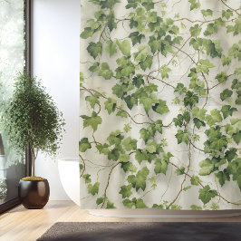Cortina De Ducha Elegancia de la Liga Ivy en acuarela