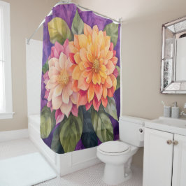 Cortina De Ducha Elegancia floral vibrante