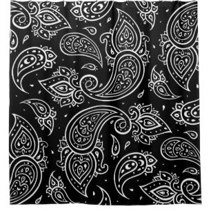 Cortina De Ducha Elegancia paisley: un patrón étnico sin fisuras.
