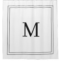Elegant Black &White Initial Monogram 