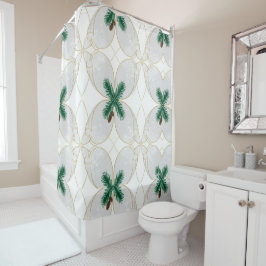 Cortina De Ducha Elegant Gold Eucalyptus Holiday Shower Curtain – M