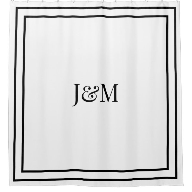 Cortina De Ducha Elegant Hotel Chic Stylish Monogram Ampersand (Anverso)