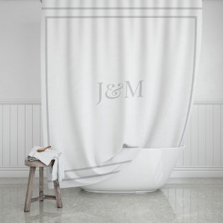 Cortina De Ducha Elegant Hotel Chic Stylish Monogram Ampersand