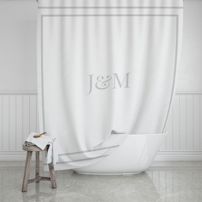Cortina De Ducha Elegant Hotel Chic Stylish Monogram Ampersand (Subido por el creador)