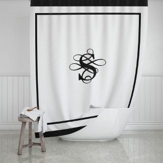 Cortina De Ducha Elegant Hotel Chic Stylish Monogram Ampersand