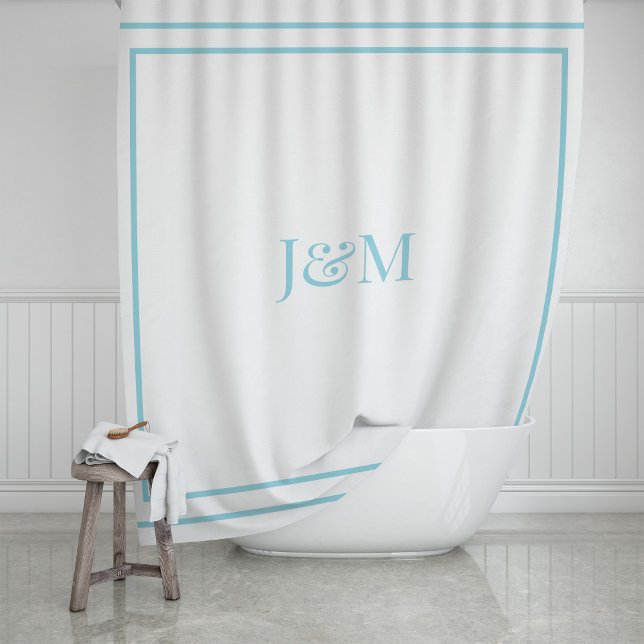 Cortina De Ducha Elegant Hotel Chic Stylish Monogram Ampersand (Subido por el creador)