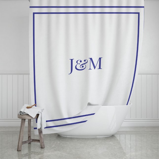 Cortina De Ducha Elegant Hotel Chic Stylish Monogram Ampersand (Subido por el creador)