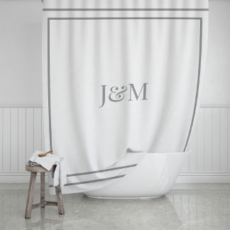 Cortina De Ducha Elegant Hotel Chic Stylish Monogram Ampersand