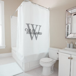 Cortina De Ducha Elegant Monogram Script Name
