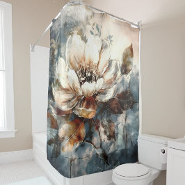 Cortina De Ducha Elegant Peony Watercolor Art