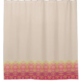 Cortina De Ducha Elegante Apricot Floral