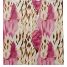 Cortina De Ducha Elegante Cebra de oro blanco rosado